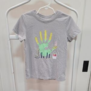 Cat & Jack Gray T-Shirt with Colorful Handprint